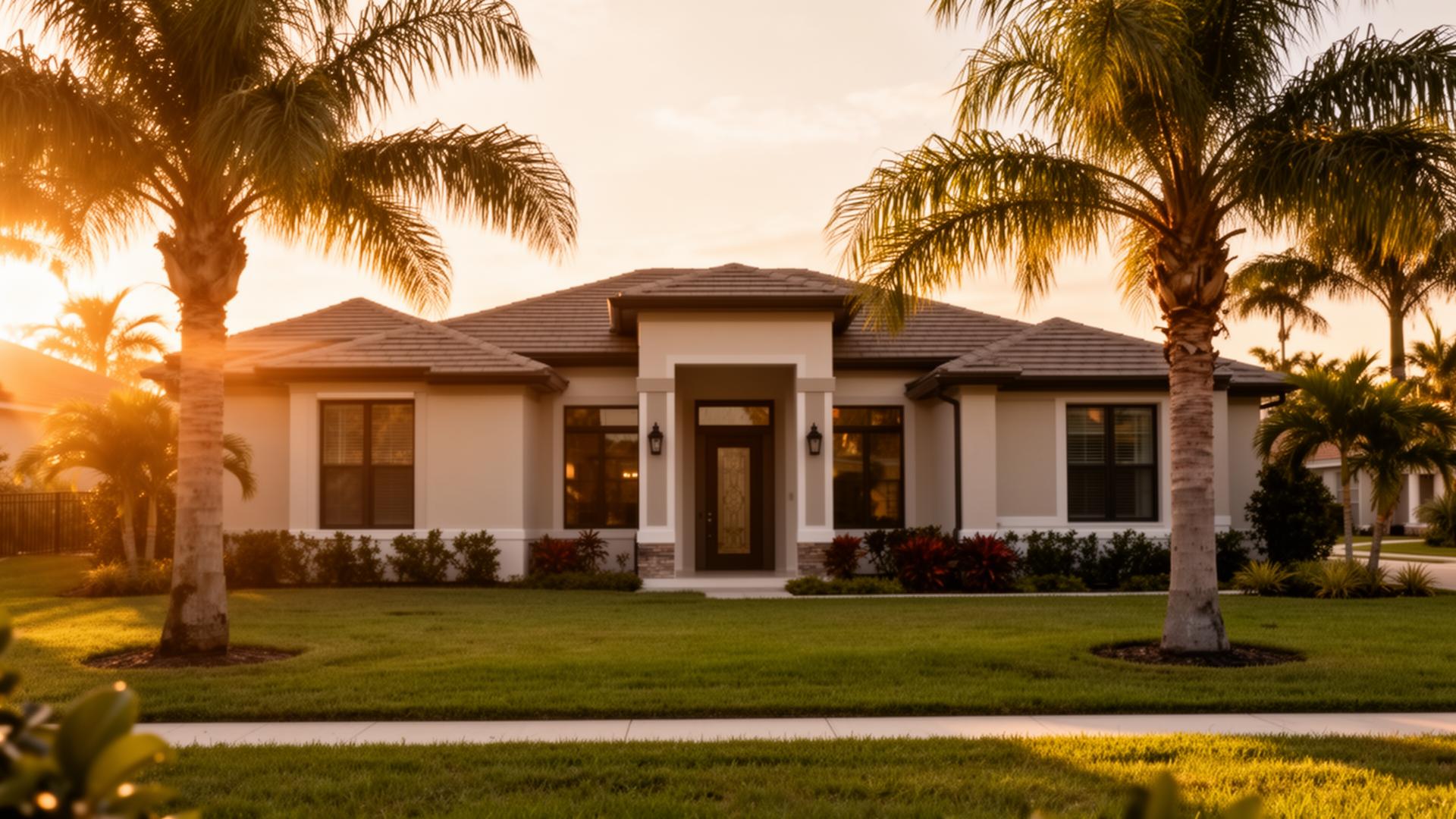 Florida home at golden hour